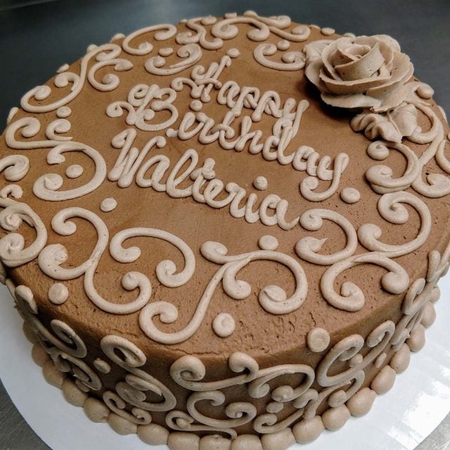 photo of mrs pumpkins custom birthday cake